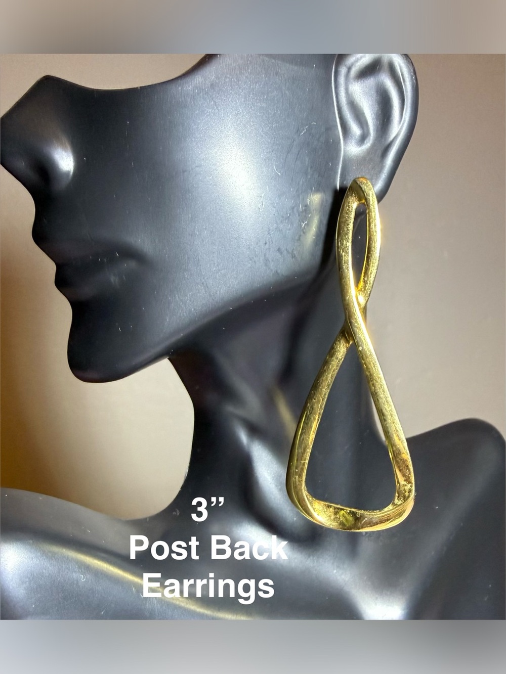 Gold-Tone Twisted Loop Drop Earrings